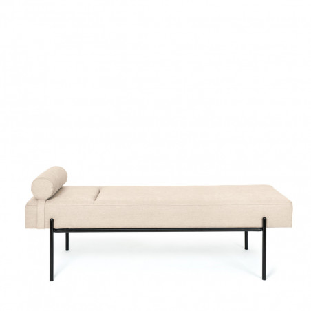 BANQUETA EDIMBURGO BEIGE/NEGRO