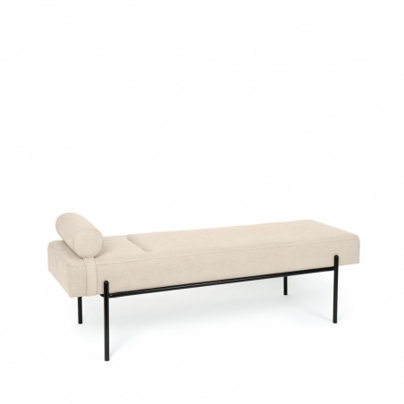 BANQUETA EDIMBURGO BEIGE/NEGRO