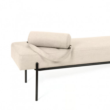 BANQUETA EDIMBURGO BEIGE/NEGRO