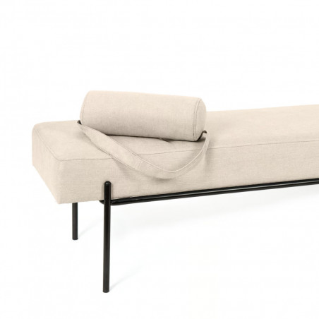 BANQUETA EDIMBURGO BEIGE/NEGRO