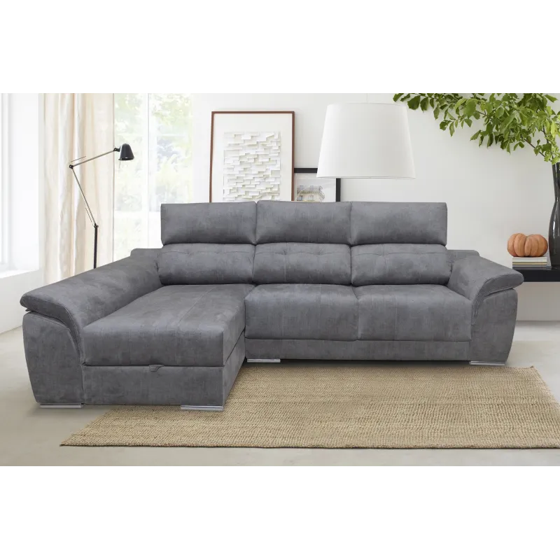 Chaiselongue cama con arcón Pirineos derecha