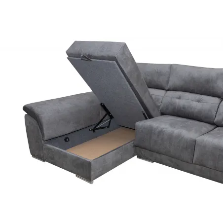 Chaiselongue cama con arcón Pirineos derecha