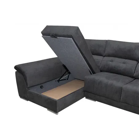 Chaiselongue cama con arcón Pirineos izquierda