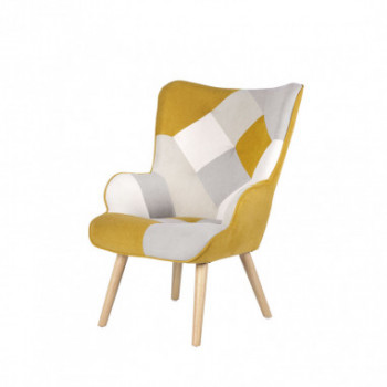 BUTACA FLORIDA PATCHWORK MOSTAZA