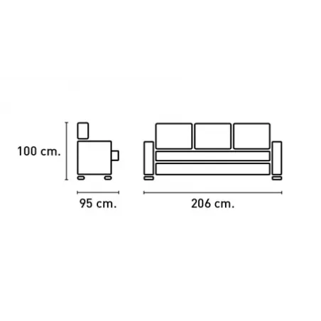 SOFA 3PL TAP. EDI MOD. PIRINEOS