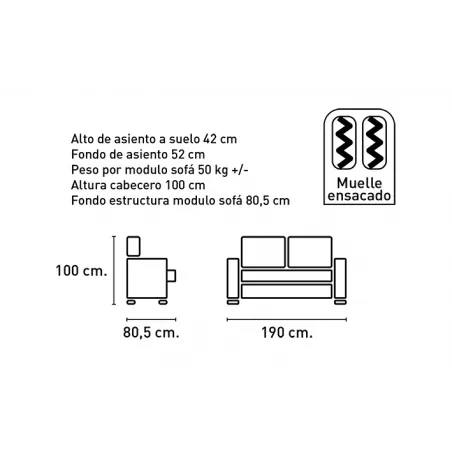 SOFA 2P. TAP. EDI MOD. EPI
