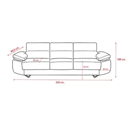 SOFA 3P.3 ASIENTOS EXTRAÍBLES TAP. EDI MOD. EPI 2