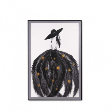 CUADRO ELEGANCE 80*120 NEGRO