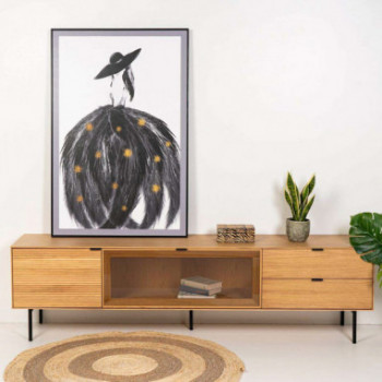 CUADRO ELEGANCE 80*120 NEGRO 2