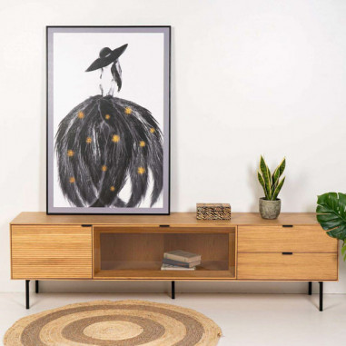 CUADRO ELEGANCE 80*120 NEGRO