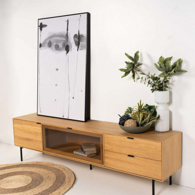 CUADRO CLOUDED 80*120 NEGRO