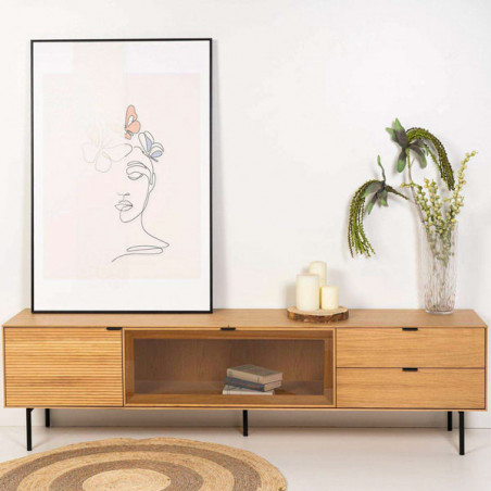 CUADRO WOMAN BUTTERFLY 80*120 NEGRO