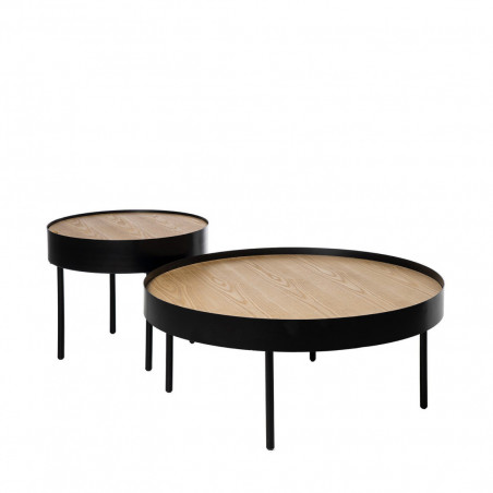 MESA CENTRO BILL ROBLE/NEGRO