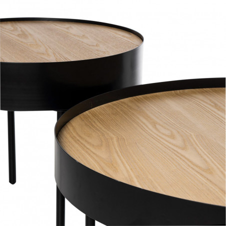 MESA CENTRO BILL ROBLE/NEGRO