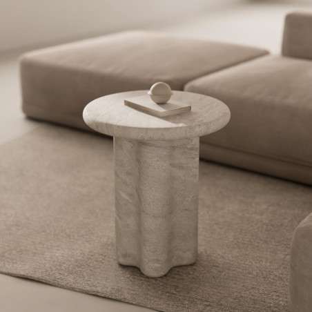 MESA CENTRO EMERIC MARMOL TRAVERTINO