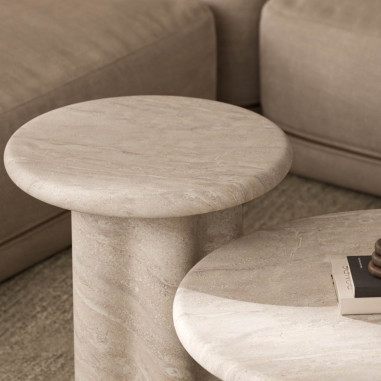 MESA CENTRO EMERIC MARMOL TRAVERTINO