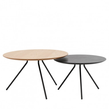 MESA CENTRO DAVID ROBLE/NEGRO