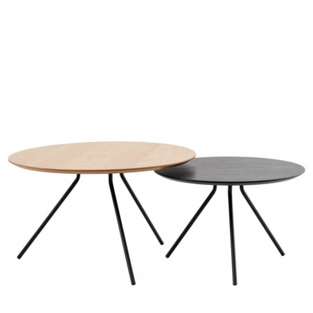 MESA CENTRO DAVID ROBLE/NEGRO