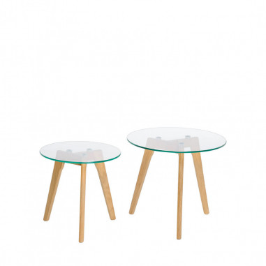 MESA CENTRO ABEL CRISTAL/ROBLE