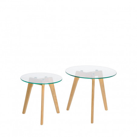 MESA CENTRO ABEL CRISTAL/ROBLE