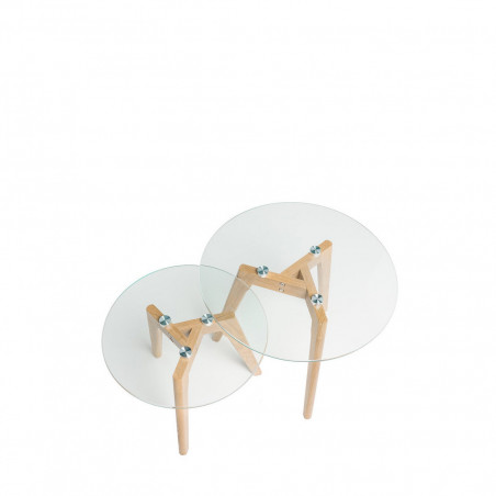 MESA CENTRO ABEL CRISTAL/ROBLE