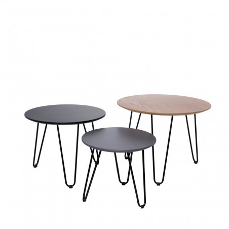 SET CENTRO TADEO ROBLE+NEGRO+GRIS