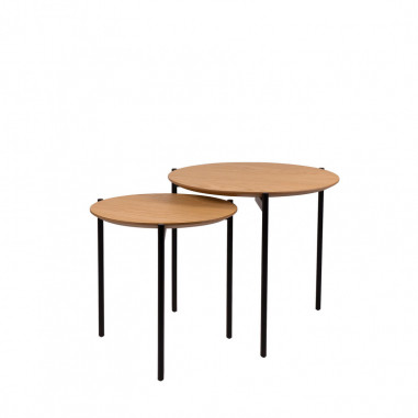 MESA CENTRO NORTON ROBLE/NEGRO