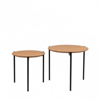 MESA CENTRO NORTON ROBLE/NEGRO 2