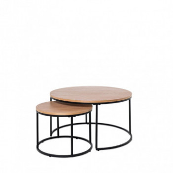 MESA CENTRO ADRIANO ROBLE/NEGRO