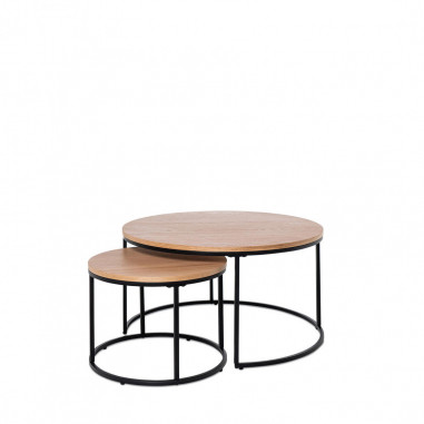 MESA CENTRO ADRIANO ROBLE/NEGRO