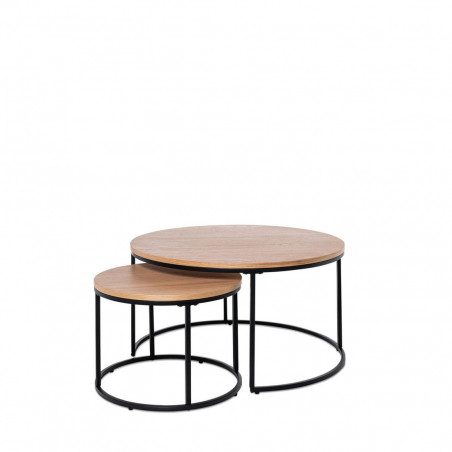 MESA CENTRO ADRIANO ROBLE/NEGRO