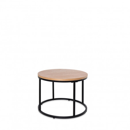 MESA CENTRO ADRIANO ROBLE/NEGRO