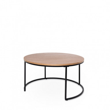 MESA CENTRO ADRIANO ROBLE/NEGRO