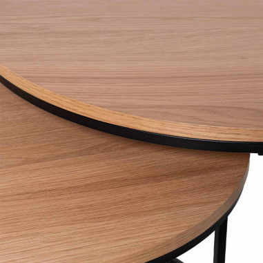 MESA CENTRO ADRIANO ROBLE/NEGRO