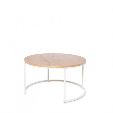 MESA CENTRO ADRIANO ROBLE/BLANCO