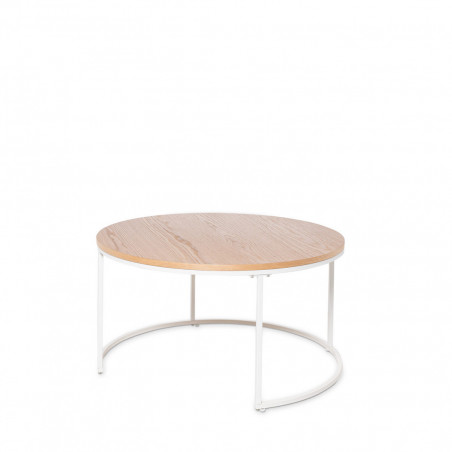 MESA CENTRO ADRIANO ROBLE/BLANCO