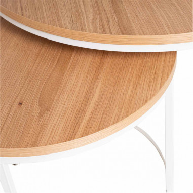 MESA CENTRO ADRIANO ROBLE/BLANCO