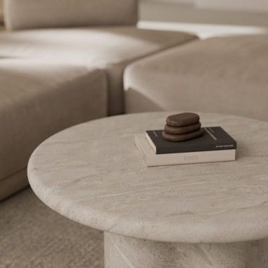 MESA CENTRO LUIGI MARMOL TRAVERTINO