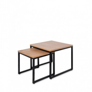 MESA CENTRO PIERO ROBLE/NEGRO