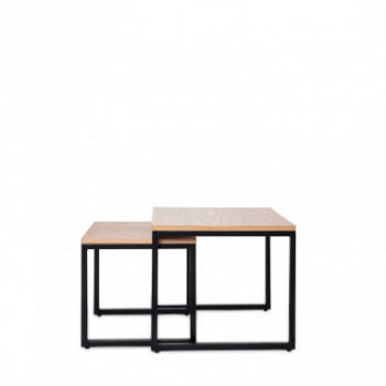 MESA CENTRO PIERO ROBLE/NEGRO 2