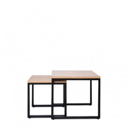 MESA CENTRO PIERO ROBLE/NEGRO