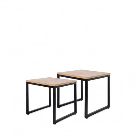 MESA CENTRO PIERO ROBLE/NEGRO