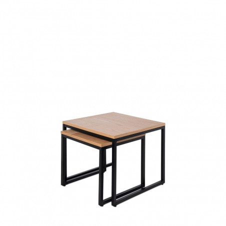 MESA CENTRO PIERO ROBLE/NEGRO