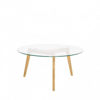 MESA CENTRO PATRICK CRISTAL/ROBLE