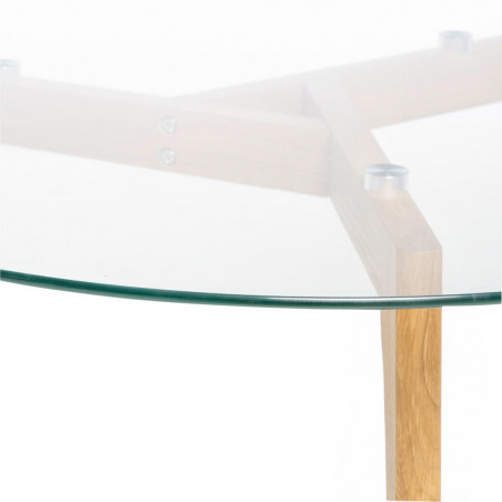 MESA CENTRO PATRICK CRISTAL/ROBLE