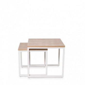 MESA CENTRO PIERO ROBLE/BLANCO 2