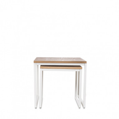 MESA CENTRO PIERO ROBLE/BLANCO