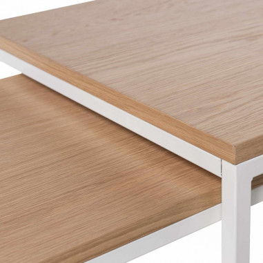 MESA CENTRO PIERO ROBLE/BLANCO