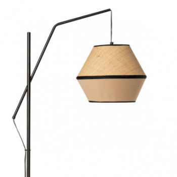 LAMPARA SUELO QUESA NATURAL/NEGRO 2