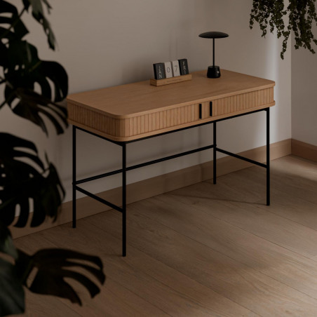 ESCRITORIO CORNELL ROBLE/NEGRO